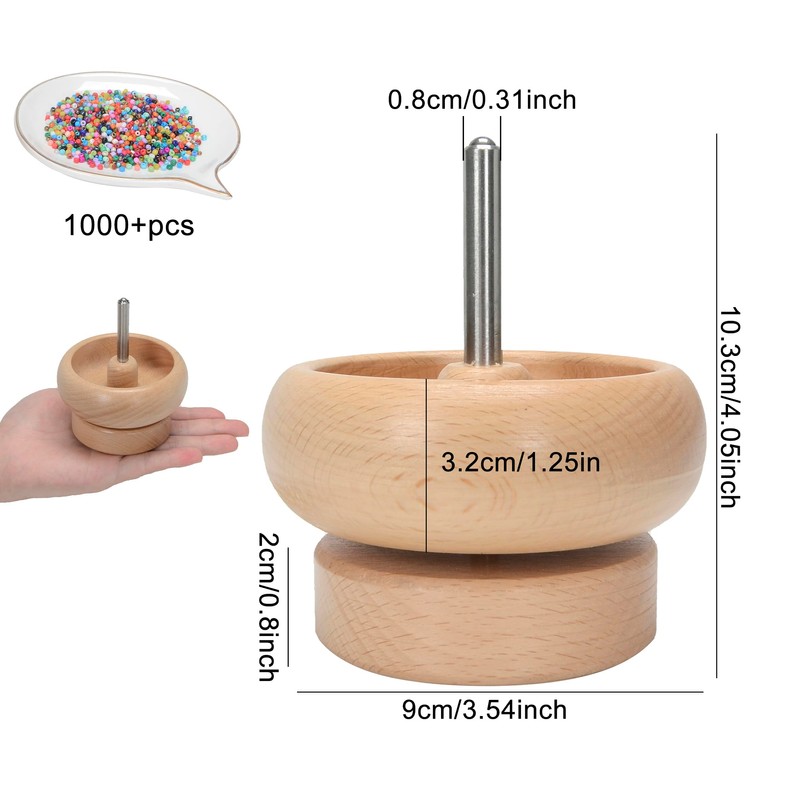 Zealot Wooden Bead Spinner Set, Spin Bead Loader, Big Eye