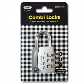 Combi Lock Locker Number Key CL-302 Gray 1 piece 2ea