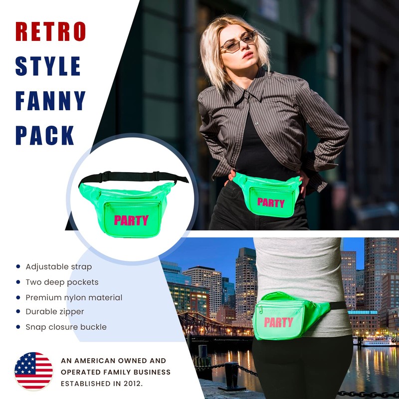 Neon Green Party Fanny Pack, One Size