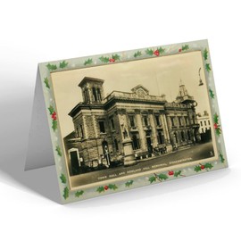 CHRISTMAS CARD - Vintage Worcestershire - Town Hall Roland Hill Mem Kidderminster