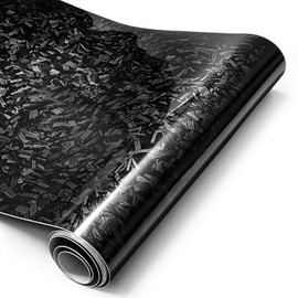 Gloss Forged Carbon Fiber Vinyl Wrap for Cars Black, 1ft x 5ft