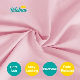 Biloban Baby Crib Sheet 2 Pack (28 x 52in), Ultra Soft Crib Sheets Fitted for Standard Crib Mattress, Crib Sheet Set for Boys or Girls, Machine Washable, Microfiber, White and Pink