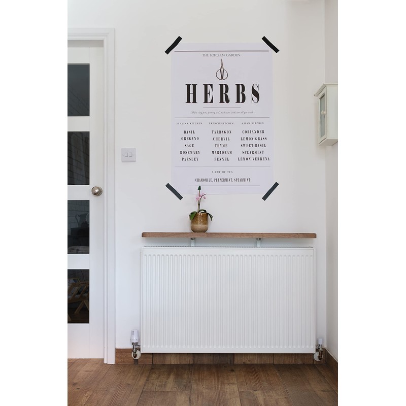 comfee.co.uk Czyz® 4 x Radiator shelf brackets ‘Kinga’ adjustable height,