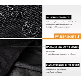 Dokon Cantilever Parasol Protective Cover, Waterproof, Cover for Parasol up to 400 cm Diameter, Winterproof, UV-Resistant Cantilever Parasol Cover with Pole, Cover for Market Umbrella, Garden Umbrella