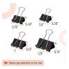 Clips Para Carpeta Negros 100 Unidades Varios Tamaños