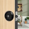 Antrader 1Pcs Privacy Sliding Door Lock, Black Round Recessed Pocket