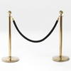 JAPCHET 4 Pack 6.5 Feet Velvet Rope, Black Velvet Stanchion