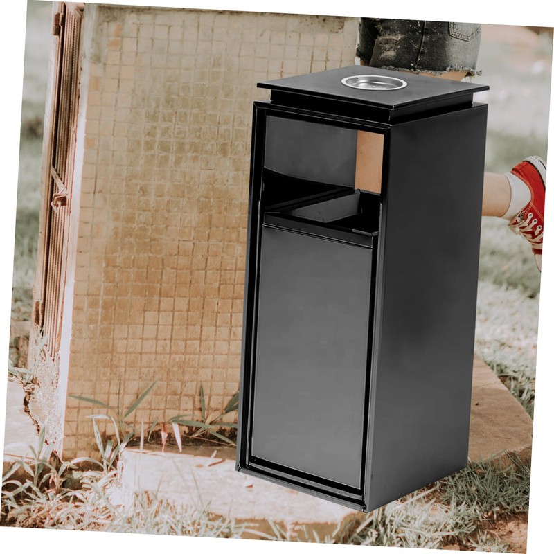KICHOUSE Trash Can Ashtray Trash Cans Container Garbage Bin Ashtrays