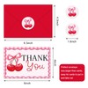 JarThenaAMCS 24 Pack Pink Bow Cherry Thank You Cards Red