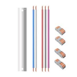 FUJIBONNY 22" Ceiling Fan Downrod, 【1" Outside Diameter】Matte White Extension Downrod Including 5 Extension Wires and 4 Wiring Clips(No Threads)