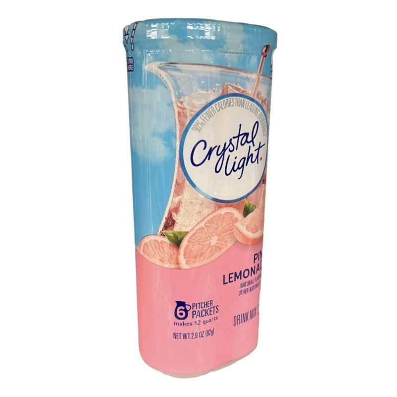 Crystal Light Pink Lemonade Drink Mix 2.2 oz Lot Of