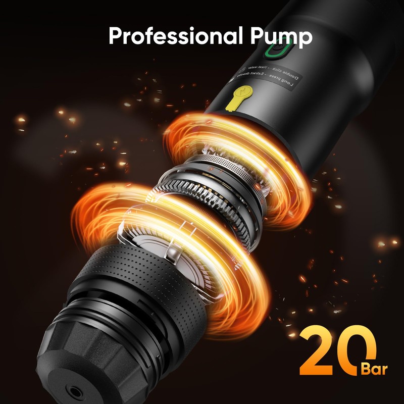 Portable Electric Espresso Machine, Car Self-Heating Coffee Maker with USB-DC,