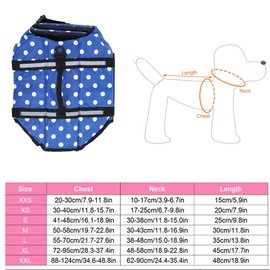Dog Swimming Safety Vest,Pet Adjustable Reflective Life Jackets with High Buoyancy,Easy to Put On andTake Off(Dark Blue XS)