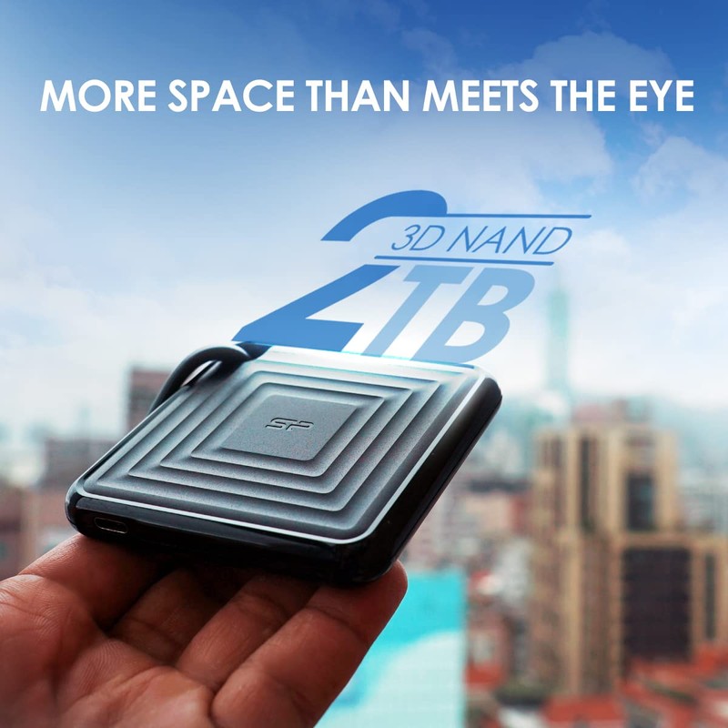 Silicon Power 512GB Portable SSD, Compact Pocket-Size USB 3.2 Gen