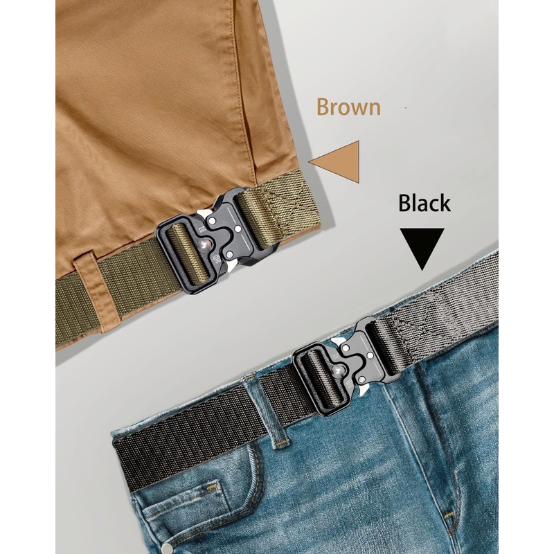 Torbetti Men's Belt, 1.25 Inch Tactical Web Duty Belts with