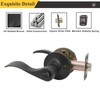 Probrico Oil Rubbed Bronze Wave Privacy Door Levers Interior Bed