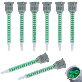 Hordolry 20Pcs Epoxy Adhesive Mixing Nozzle Tip, 1.5mm Nozzle Opening for 50ml Resin Mixer Adhesive Applicatior 16-Element, 1:1 ratios