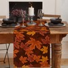 Burlap Linen Table Runner - 120 Inch Long, Maple Autumn