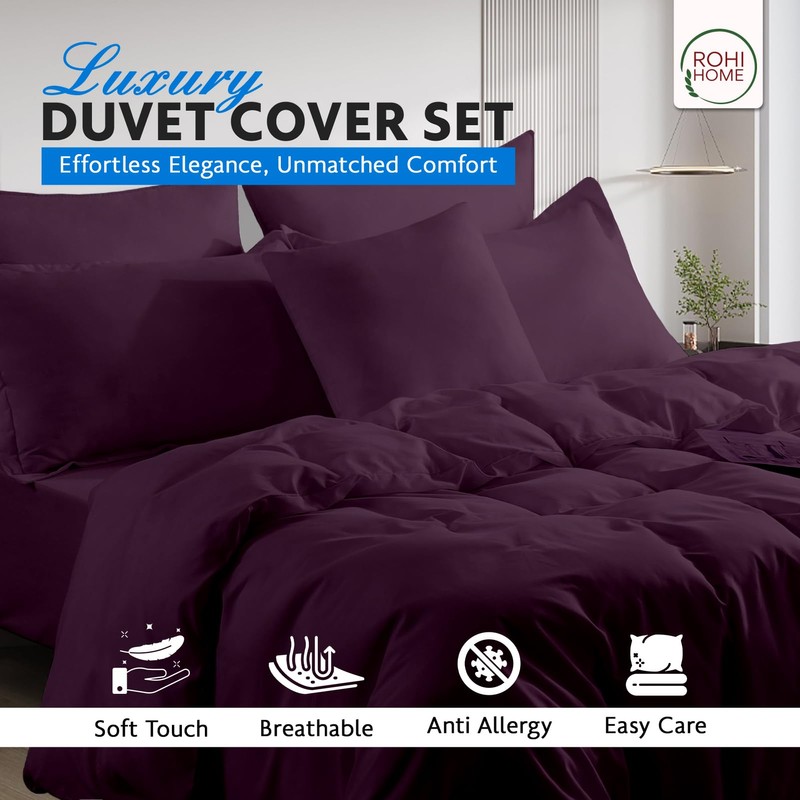 Rohi® King Size Duvet Cover Set – Soft & Breathable
