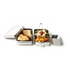 Ecolunchbox Three-in-One Stainless Steel Two Level Bento Box With Snack