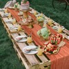 LVEFIT 4PCS Terracotta Cheesecloth Table Runner 13.3ft Long Gauze Table