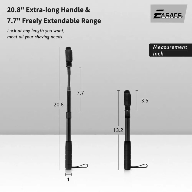 EASACE 다리 길이 조절이 가능한 EASACE 면도기 연장 핸들 바디
