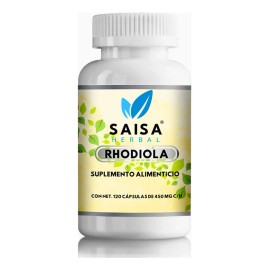 Rhodiola Rosea 120 Cáps SAISA HERBAL | Adaptógeno Natural para Estrés, Energía Mental y Enfoque | 100% Pura Sin Sabor