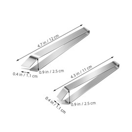 KICHOUSE 2pcs Stainless Steel Fish Bone Tweezers Set Kitchen Meat Deboning Tools with Ergonomic Handles Precision Flat and Angled Removers for Salmon Trout Poultry Pork Cooking