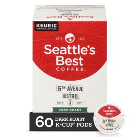 Seattle's Best Coffee 6th Avenue Bistro Dark Roast K-Cup Pods | 6 boxes of 10