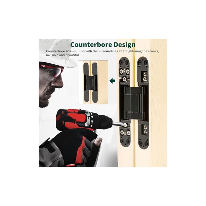 Genérico Bisagras de Vaivén 4 Pulgadas Acero Inoxidable 304 Set