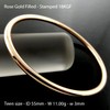 Bangle Real 18k Rose Gold Filled Solid Teen Girls Cuff