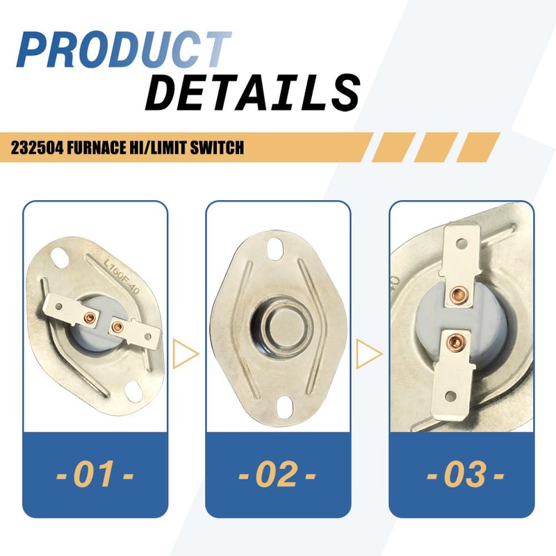 232504 Furnace Hi/Limit Switch Compatible with Suburban (SF Series) 525006