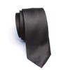 New Skinny Solid Black 2 Inch Necktie Tie"