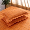 Mengersi Simple Grid Sheet Set - Geometric Plaid Pattern Bed