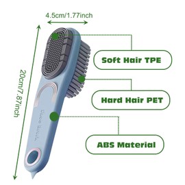 KASESSS Pack of 2 Double-Sided Shoe Brush, Multifunctional Shoe Cleaning Brush, Hard and Soft Bristles, Shoe Brushes with Handle, Leather Brush, Household Cleaning Brush for Shoes, Clothing and