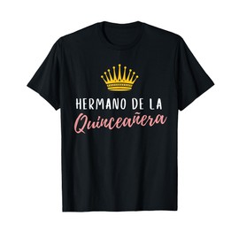 Quinceanera Hermano Brother Rose 15th Party Quince Matching T-Shirt