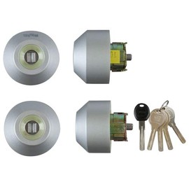 LIXIL TOSTEM Z-2A1-DHYD Door Lock Set (Yushin WX Cylinder) Silver