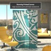 6 ft. Tall Double Sided Teal Vineyard Canvas Room Divider