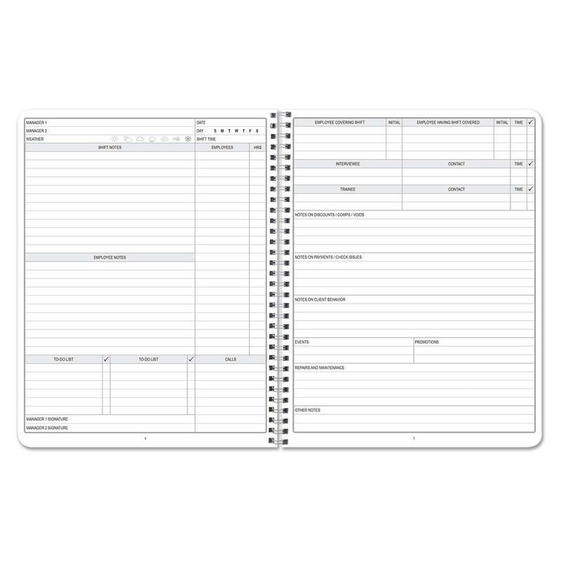 BookFactory Manager Notebook Manager's Log Book Planner Management Logbook -