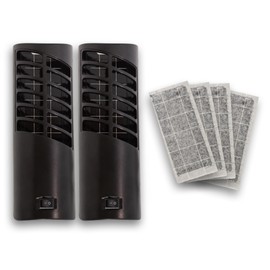 Plug in Insect Trap by EcoPro Pest Control | UV Light Plug in Bug Trap | Quiet Indoor Flying Insect Trap, No Toxic Chemicals | Electronic Fly Trap Comes with 4 Refills (2 Devices - 4 Refill Pack)