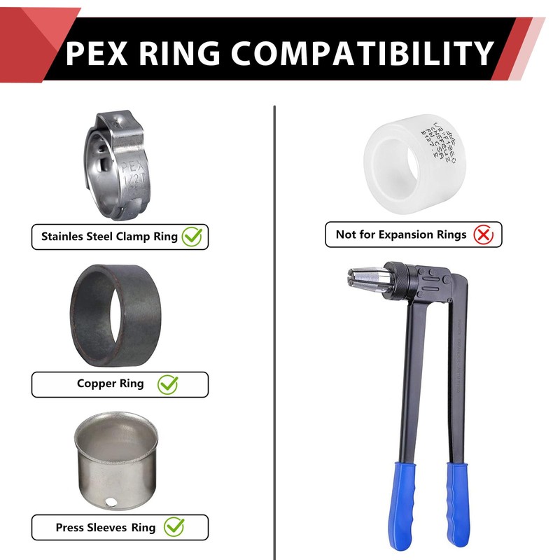 2-Pack Efield 3/4" X 3/4" X 1/2" Pex Reducing Tee