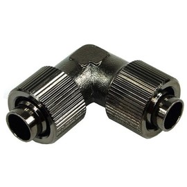 13/10 mm (10 x 1.5 mm) L Hose Connector Compact Black Nickel