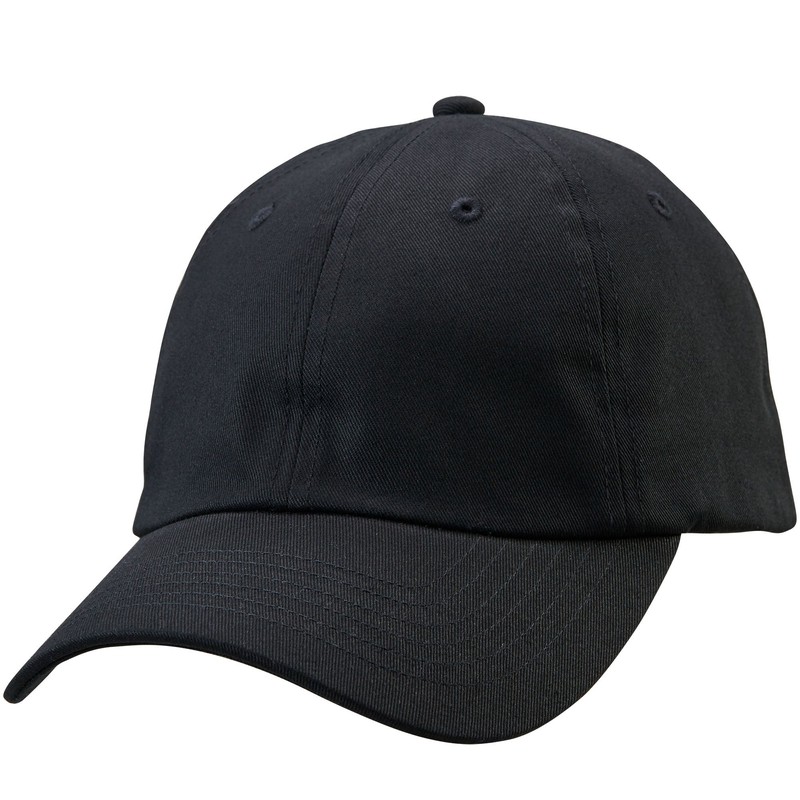 United Athle 967001 967001 Cotton Twill Low Cap, Black