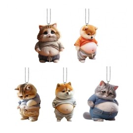 3D Stickers, 5 Pieces, Squishy, Dog, Belly Decoration, Squeeze, Feel, Stress Relief, Toy, Notebook, Decoration, Smartphone Decoration, Cute, Pet, Reward, Healing, Girl, Adult, Hobby, Squishy, Fluffy