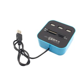 Gatuida Reader Hub 3 Ports 2.0 Hub for/Card Multi-Card Reader Portable Data Transfer