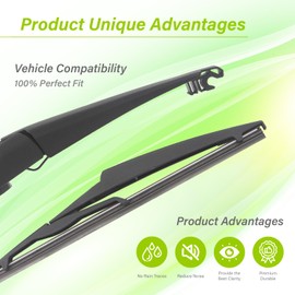 LKK Rear Windshield Wiper Arm Blade Assembly Kit Compatible with Jeep Compass 2017-2025 Rear Wiper Set