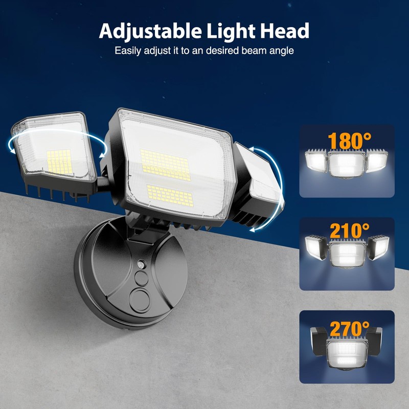 Onforu 90W Flood Lights Outdoor, 10000LM Ultra Bright 4-Head LED