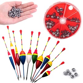 Floats Fishing Set, Fishing Accessory Set, Foam Floats Fishing Accessories, Predator Floats, Feather Oval Stick Grinding Floats, Durable, Suitable for Various Fishing Types