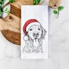 Inkopious Santa Golden Retriever Tea Towel, Dishcloth, Dinner Napkin, Flour