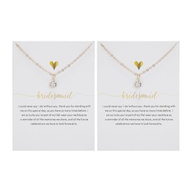 Your Always Charm Bridesmaid Gifts for Wedding Day 2/4/6 Pcs Bridesmaid Necklaces Thank You for Helping Us Necklace Bridesmaid Proposal Gifts Bridal Shower Gifts Jewelry